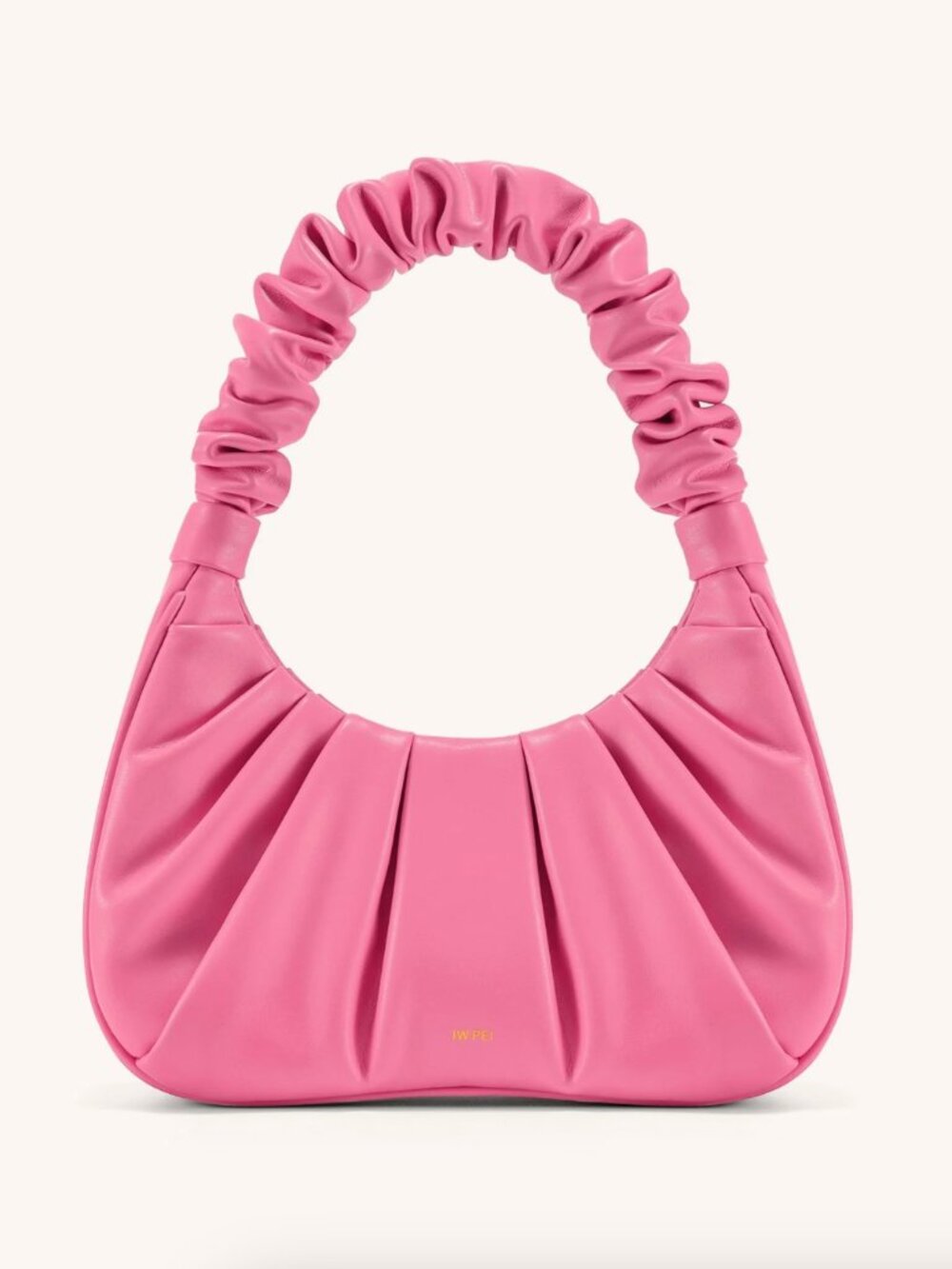 JW PEI Gabbi Hot Pink Ruched Hobo Bag